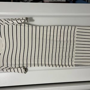 Brand new, never worn lula Roe,Julia style dress white & black pin stripe dress
